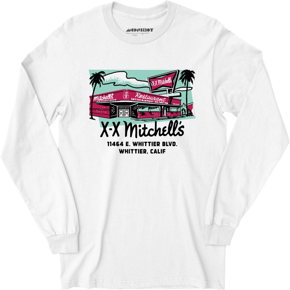 X-X Mitchell's - Whittier, CA - Vintage Restaurant - Long Sleeve T-Shirt