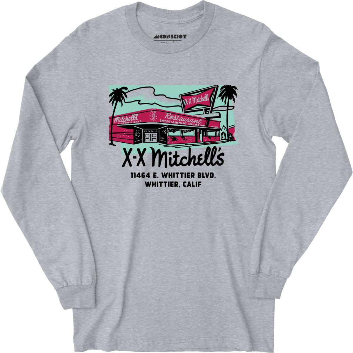 X-X Mitchell's - Whittier, CA - Vintage Restaurant - Long Sleeve T-Shirt