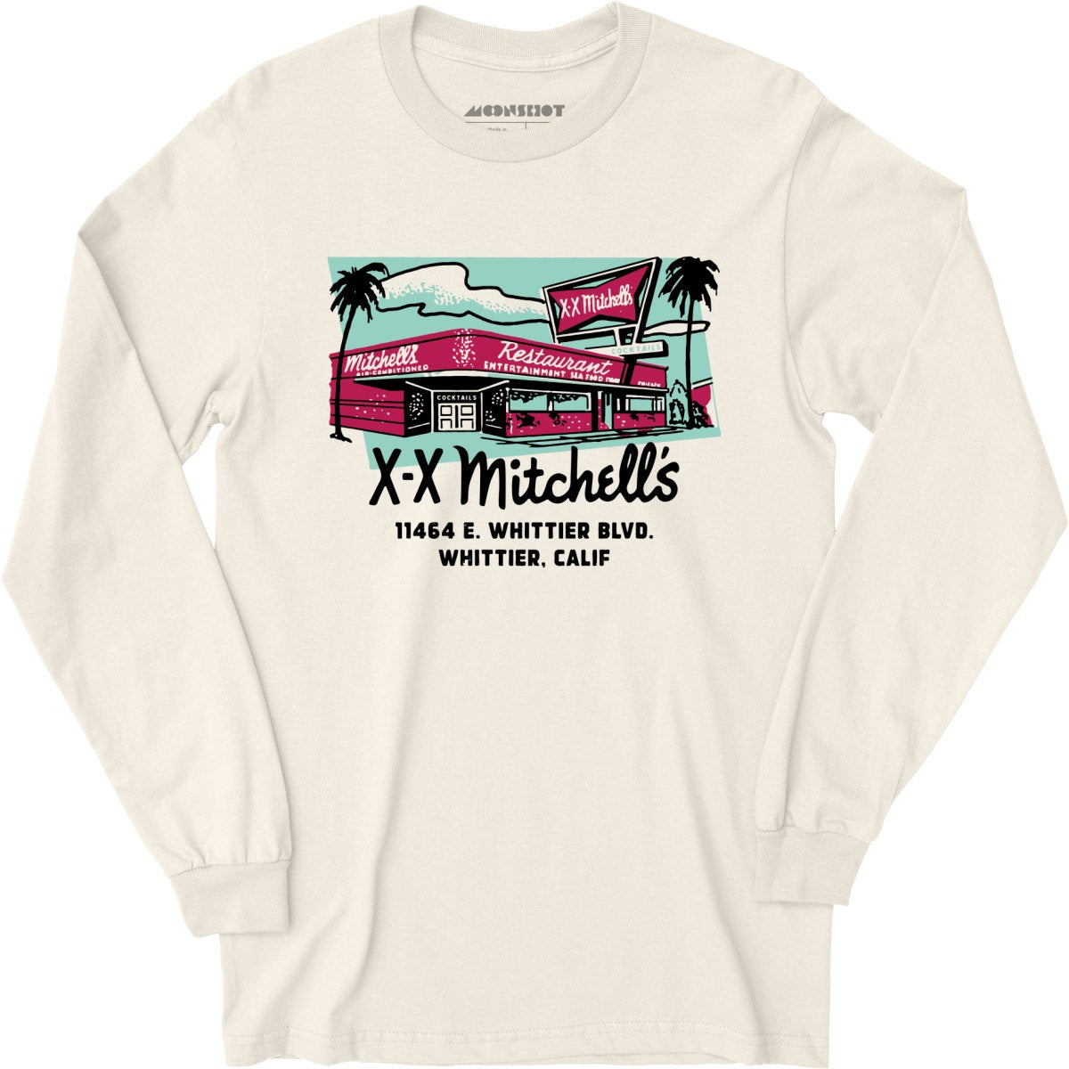 X-X Mitchell's - Whittier, CA - Vintage Restaurant - Long Sleeve T-Shirt