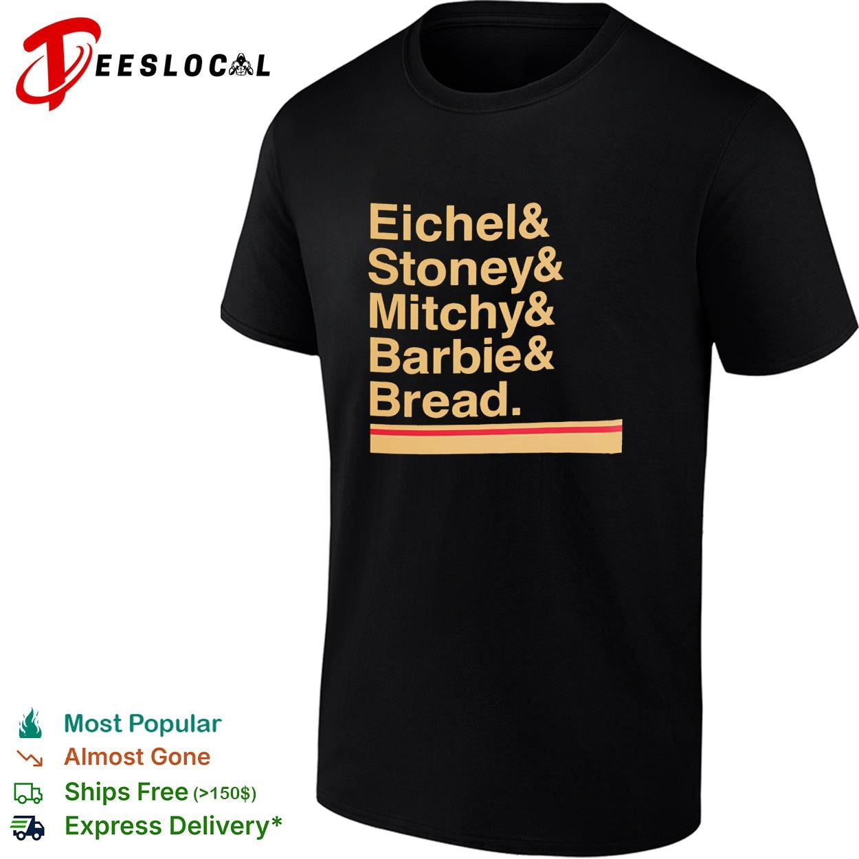 Eichel and Stoney and Mitchy and Barbie and Bread Vegas Golden Knights nickname shirt