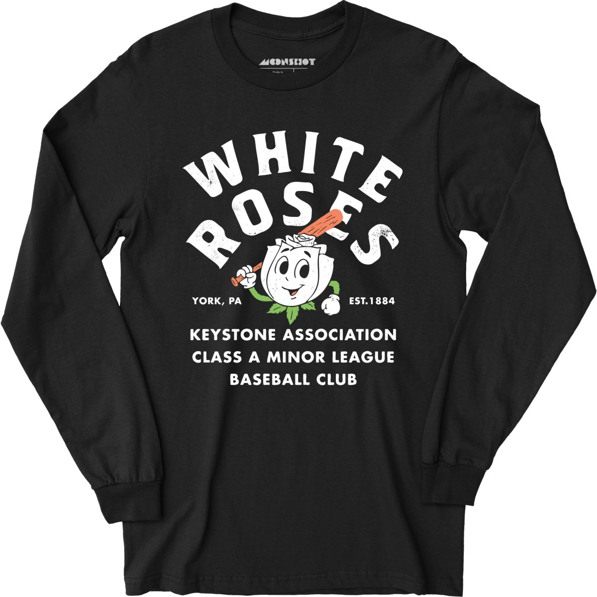 York White Roses - Pennsylvania - Vintage Defunct Baseball Teams - Long Sleeve T-Shirt