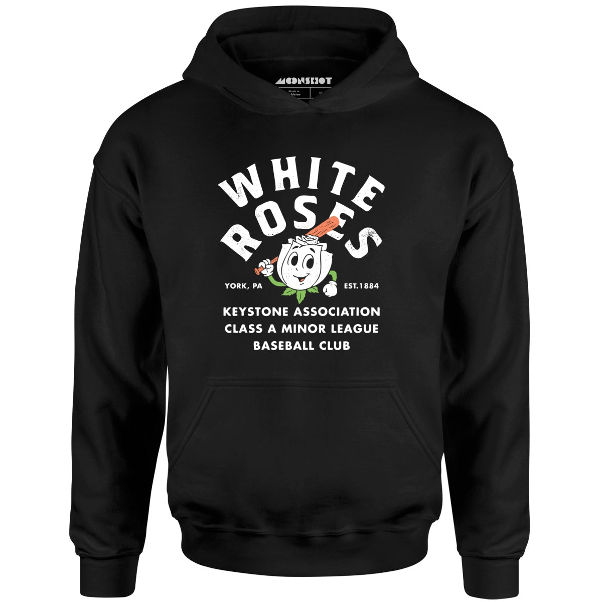 York White Roses - Pennsylvania - Vintage Defunct Baseball Teams - Unisex Hoodie