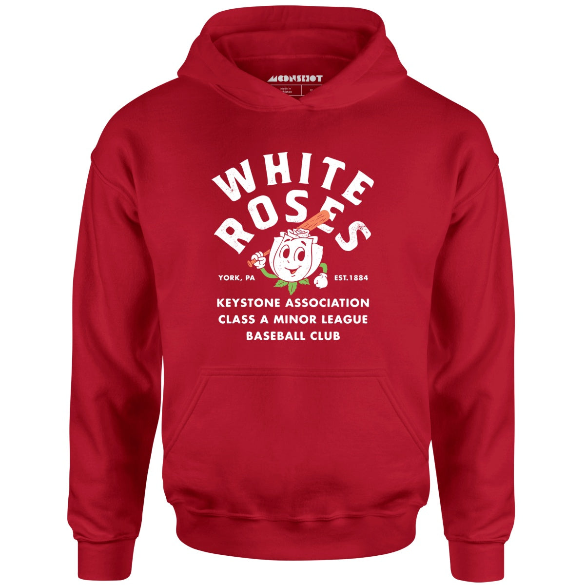 York White Roses - Pennsylvania - Vintage Defunct Baseball Teams - Unisex Hoodie