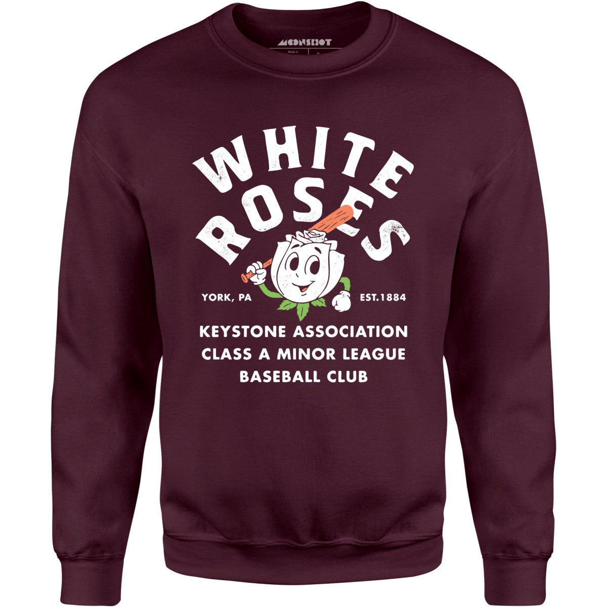 York White Roses - Pennsylvania - Vintage Defunct Baseball Teams - Unisex Sweatshirt
