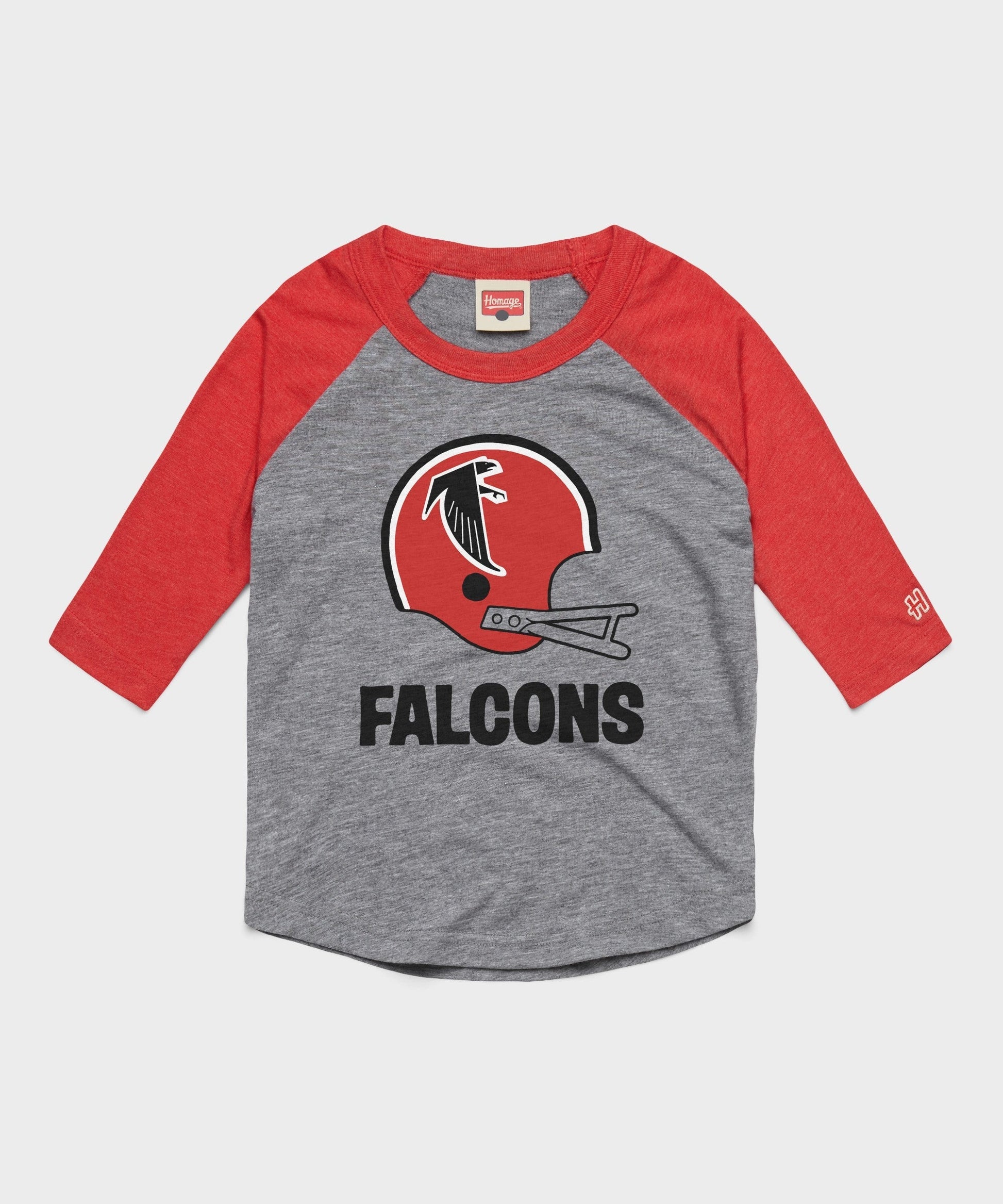 Youth Atlanta Falcons Big Helmet Raglan