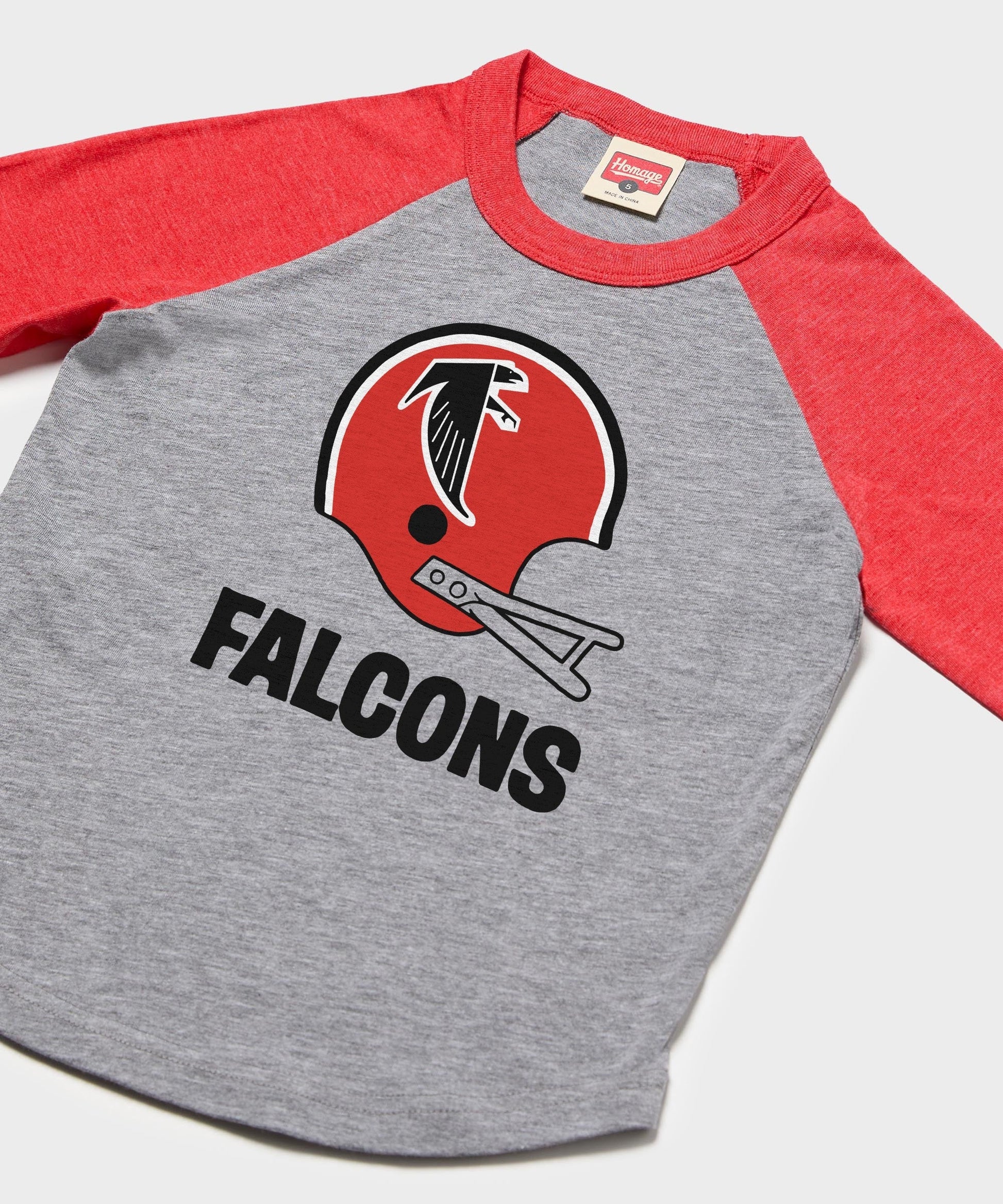 Youth Atlanta Falcons Big Helmet Raglan