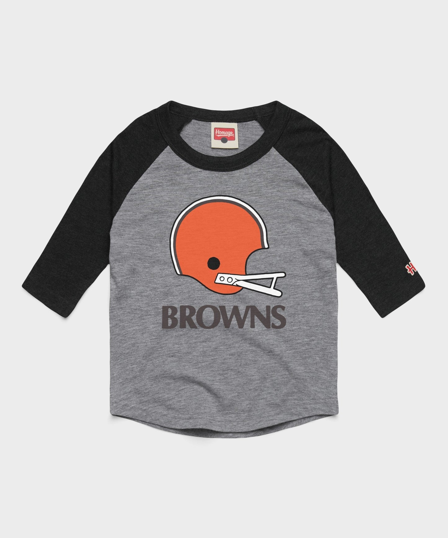Youth Cleveland Browns Big Helmet Raglan