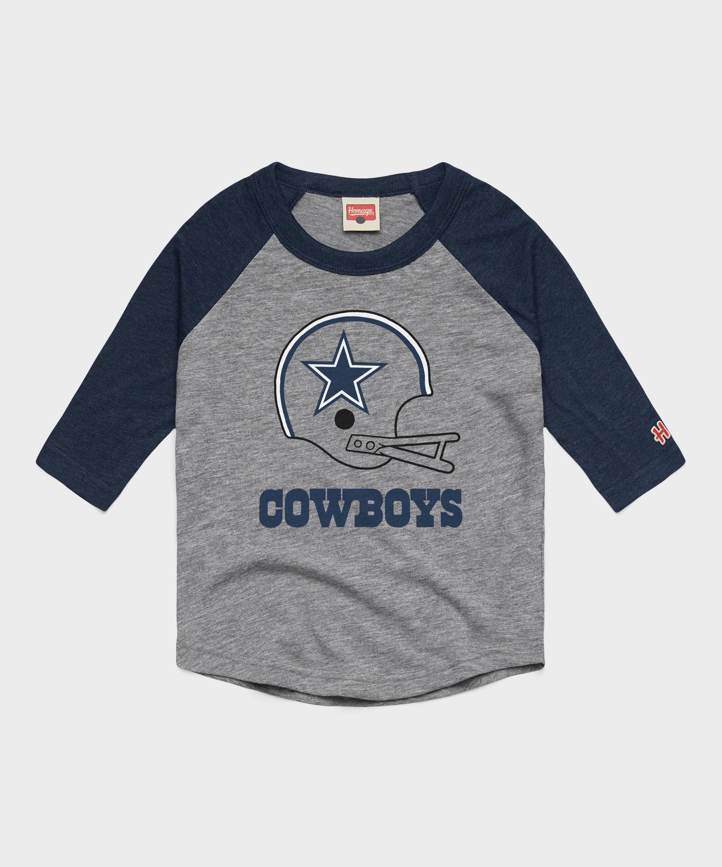 Youth Dallas Cowboys Big Helmet Raglan