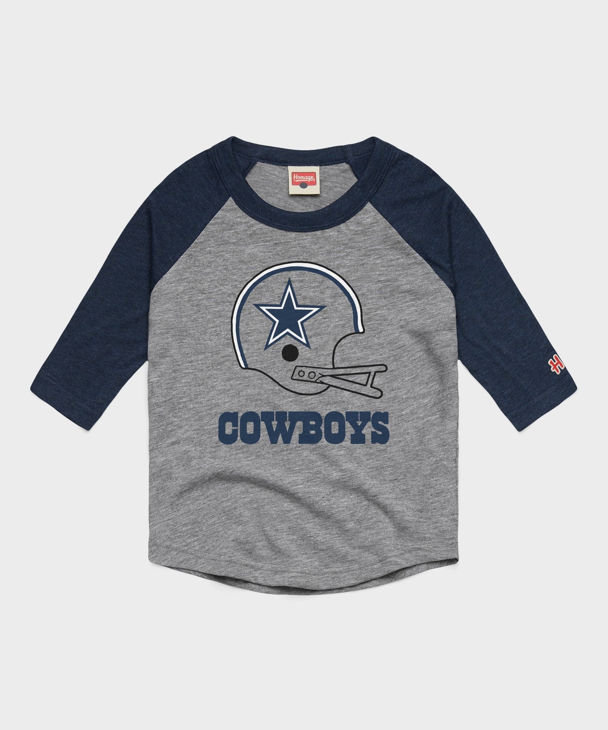 Youth Dallas Cowboys Big Helmet Raglan