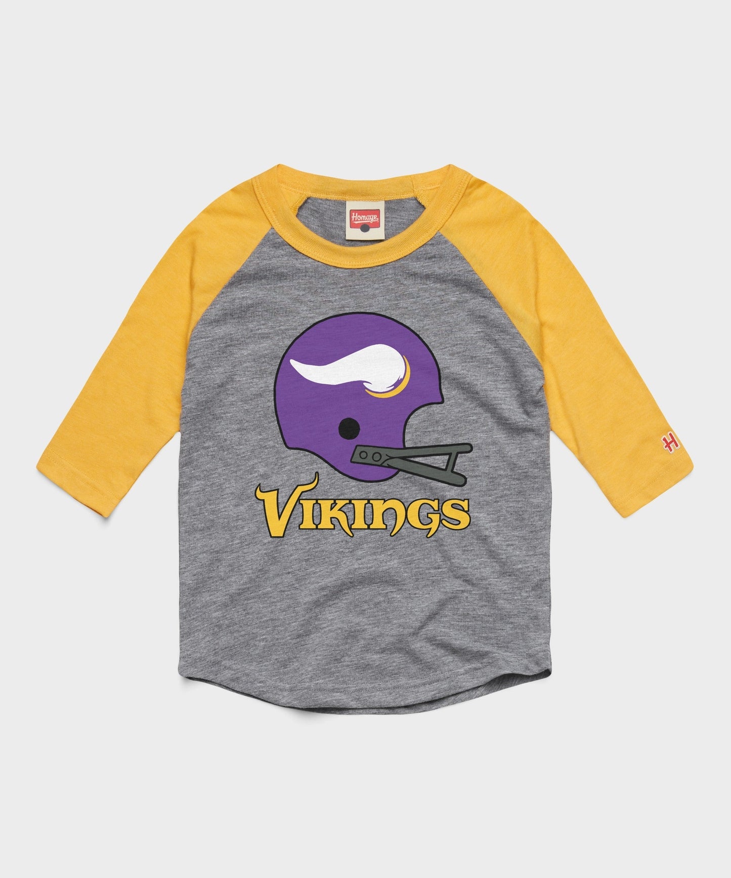 Youth Minnesota Vikings Big Helmet Raglan