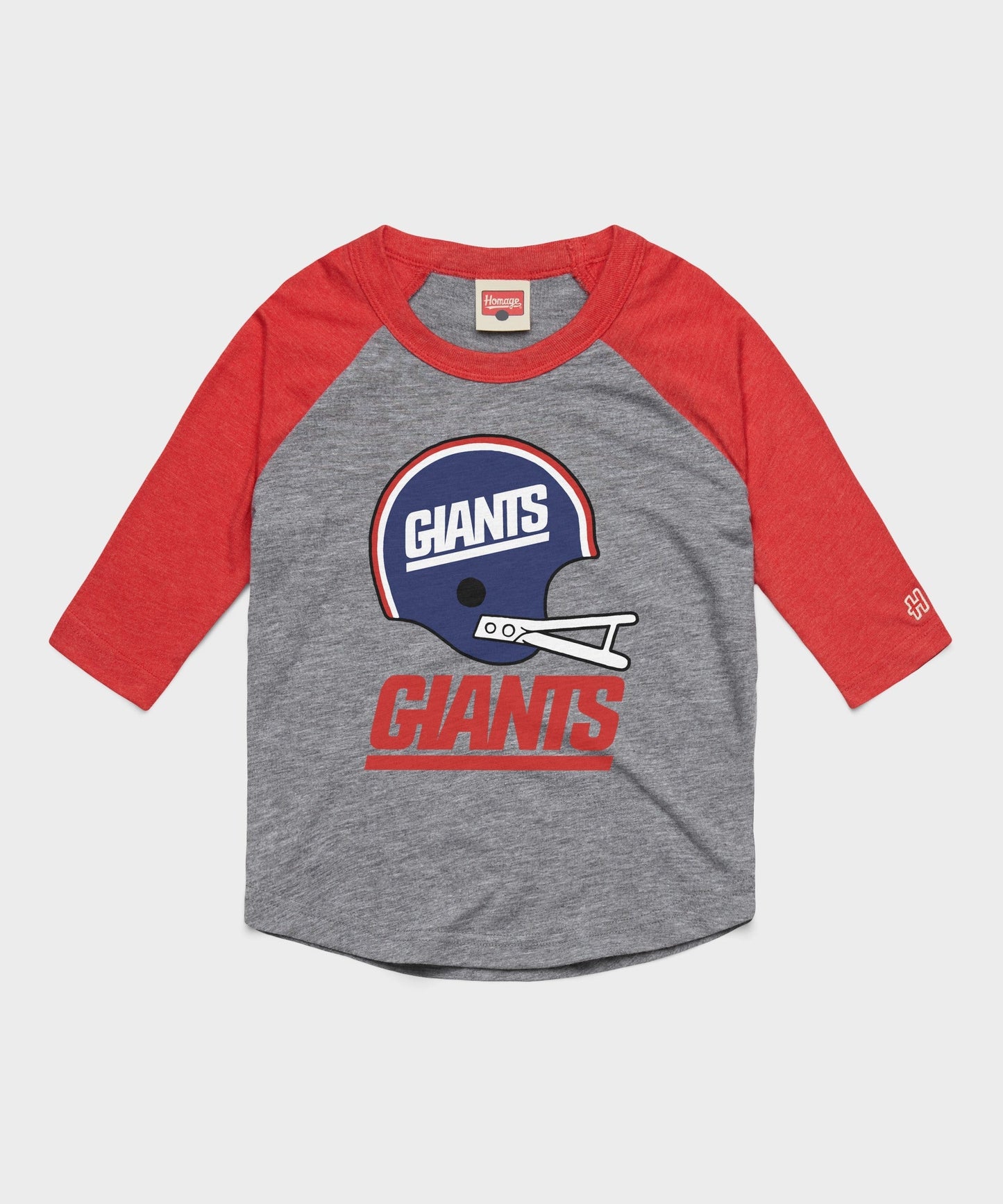 Youth New York Giants Big Helmet Raglan