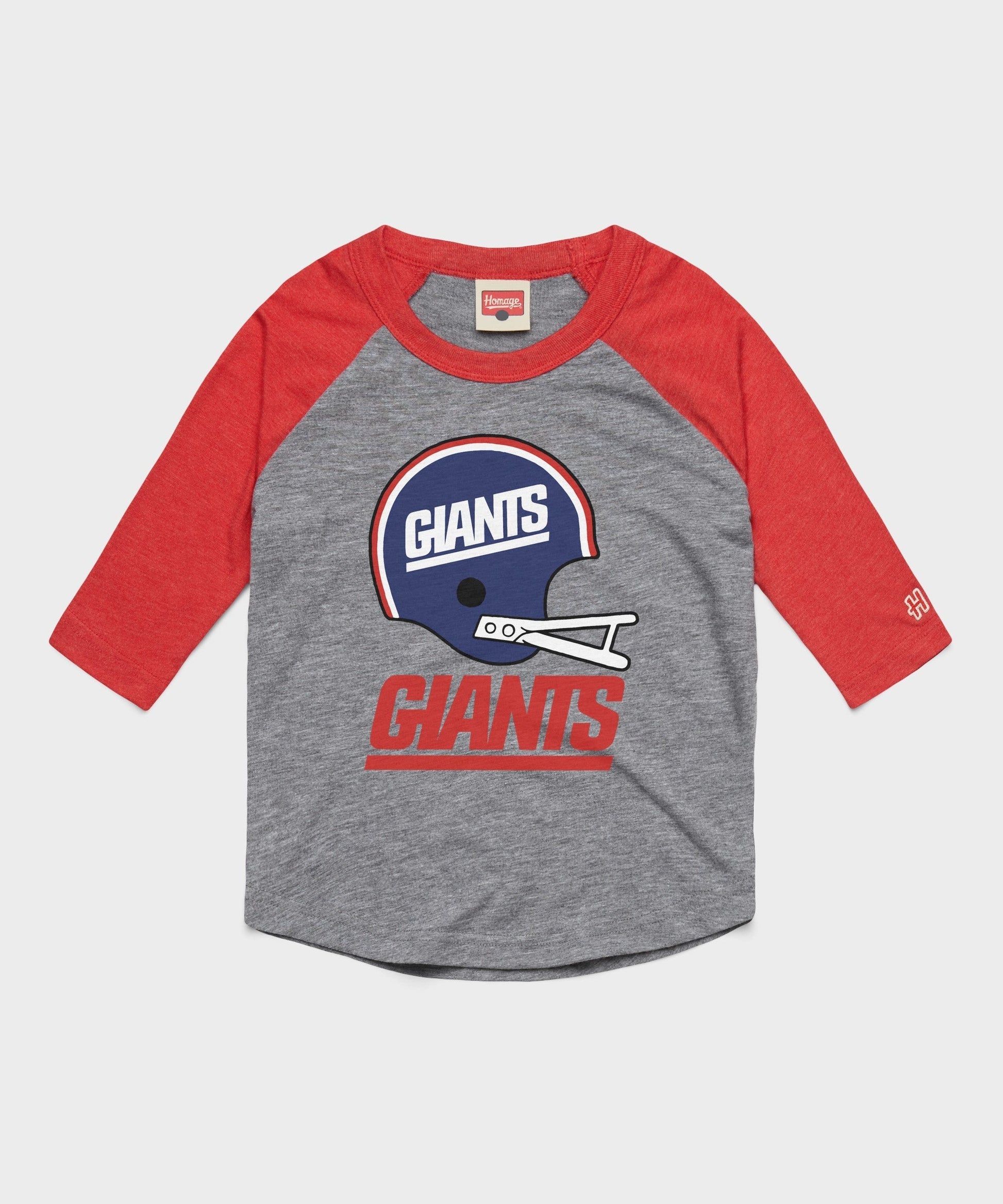 Youth New York Giants Big Helmet Raglan