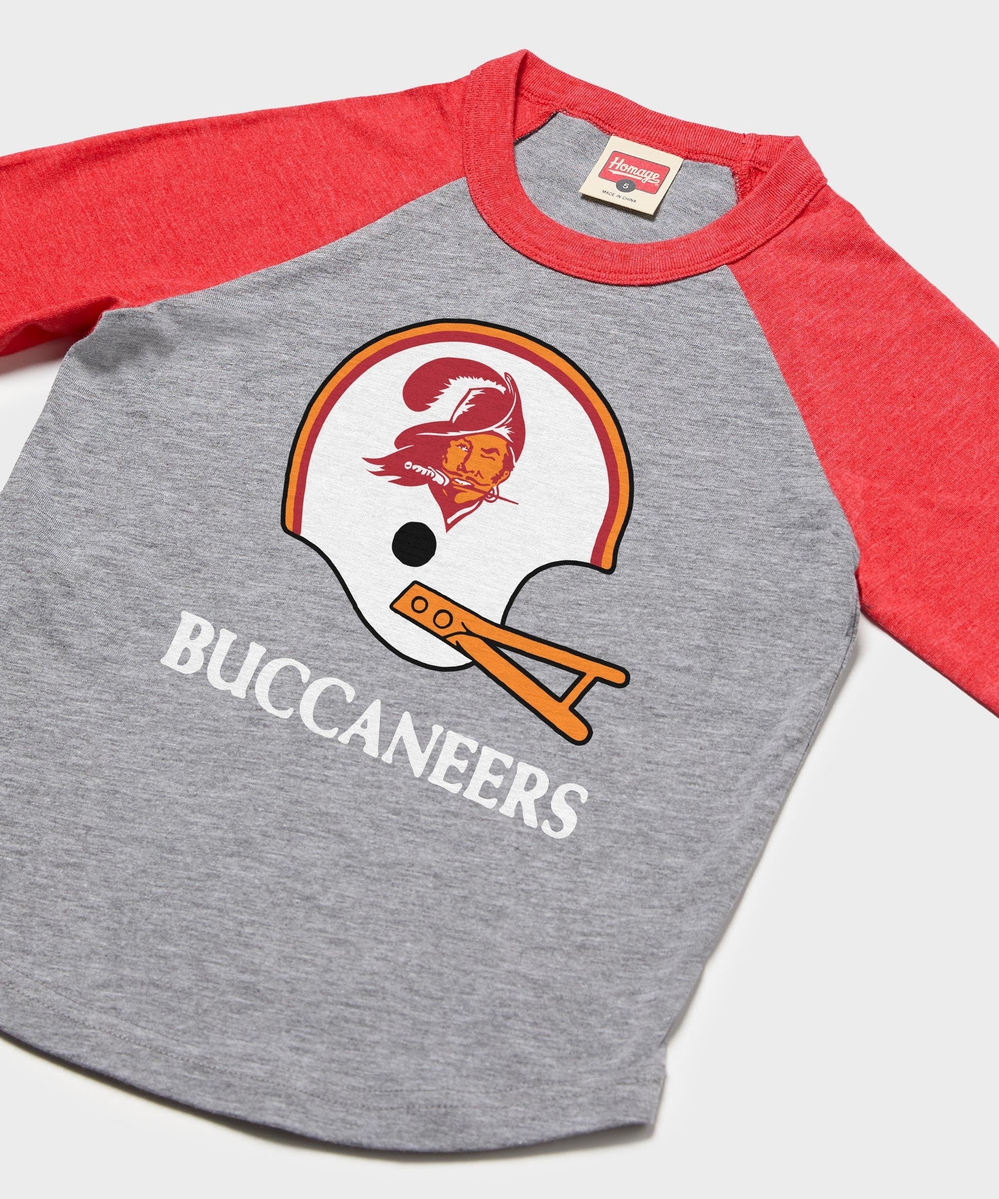 Youth Tampa Bay Buccaneers Big Helmet Raglan