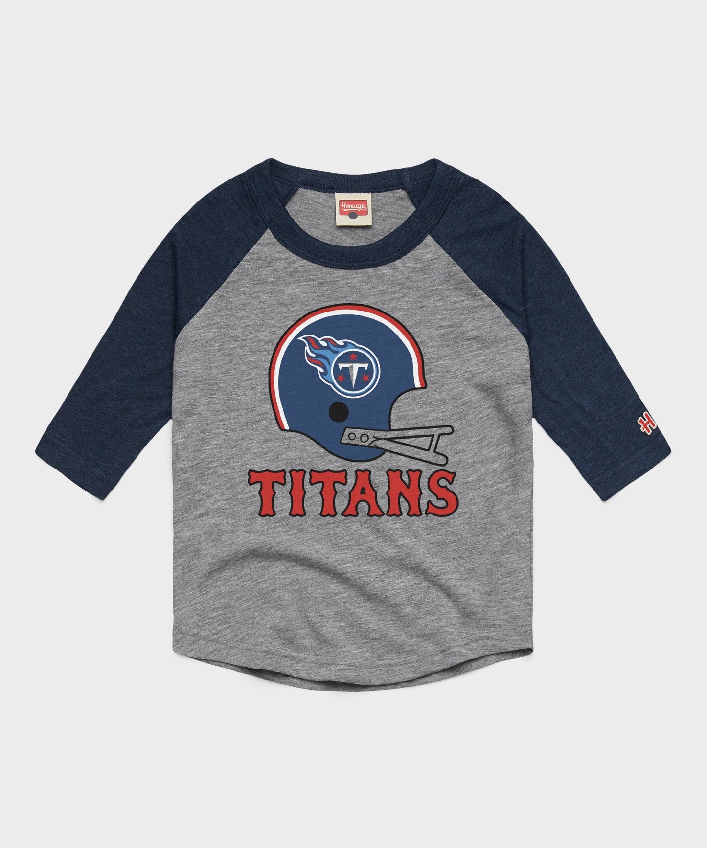 Youth Tennessee Titans Big Helmet Raglan
