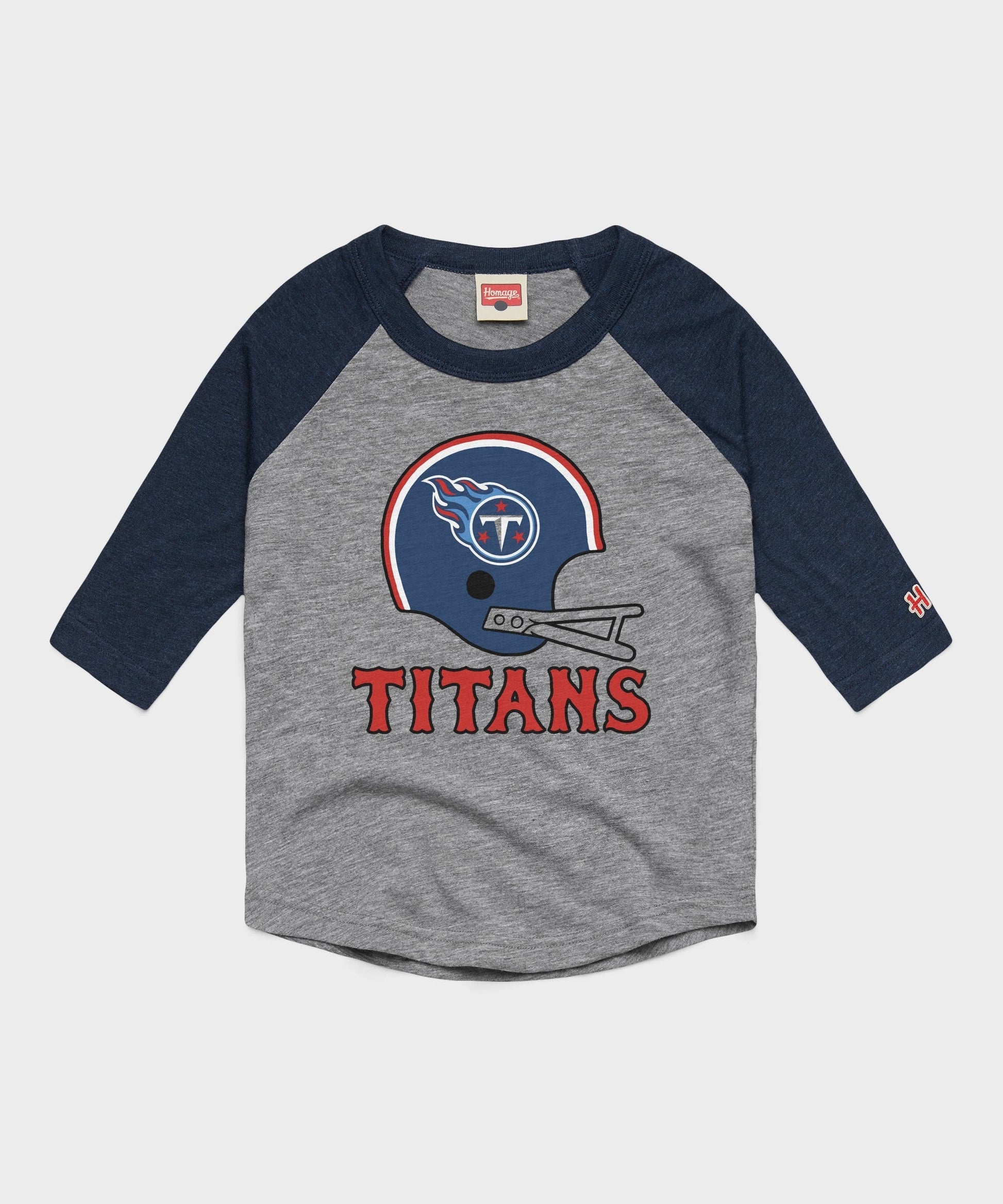 Youth Tennessee Titans Big Helmet Raglan