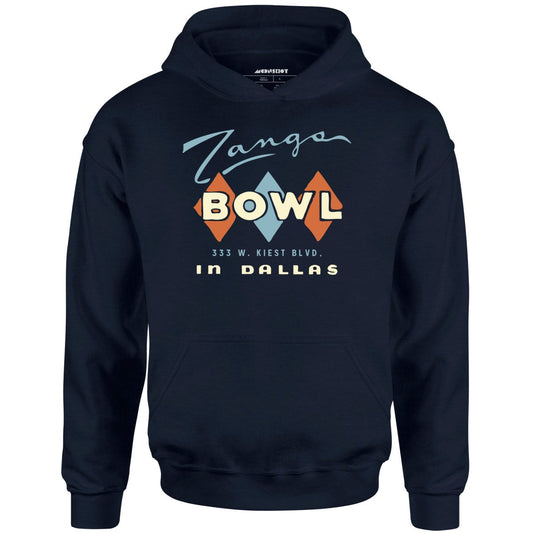 Zangs Bowl - Dallas, TX - Vintage Bowling Alley - Unisex Hoodie