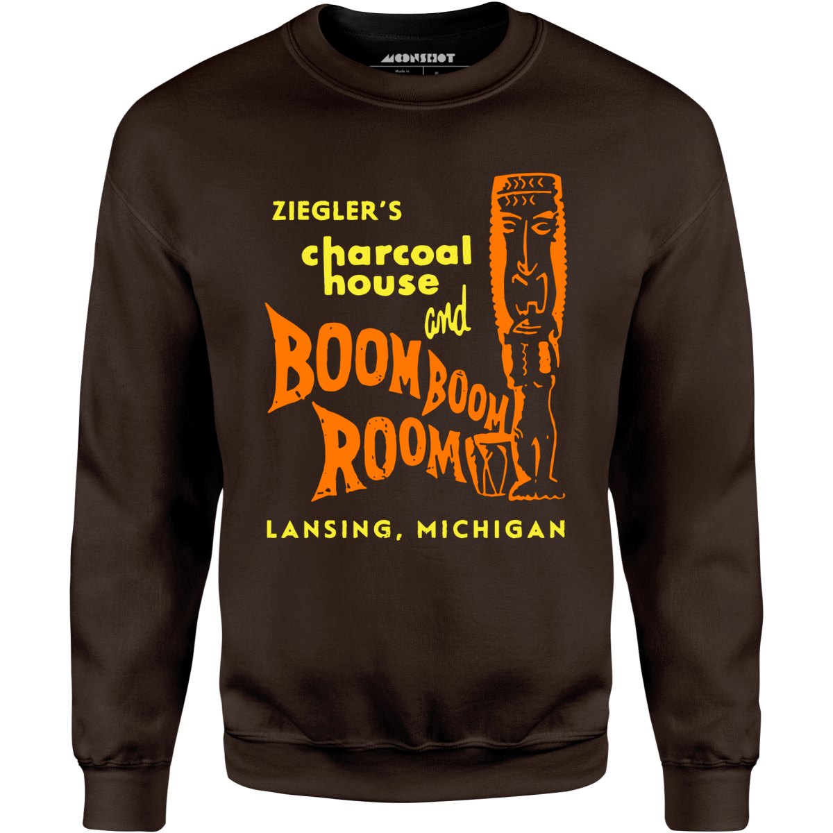 Ziegler's Charcoal House & Boom Boom Room - Lansing, MI - Vintage Tiki Bar - Unisex Sweatshirt